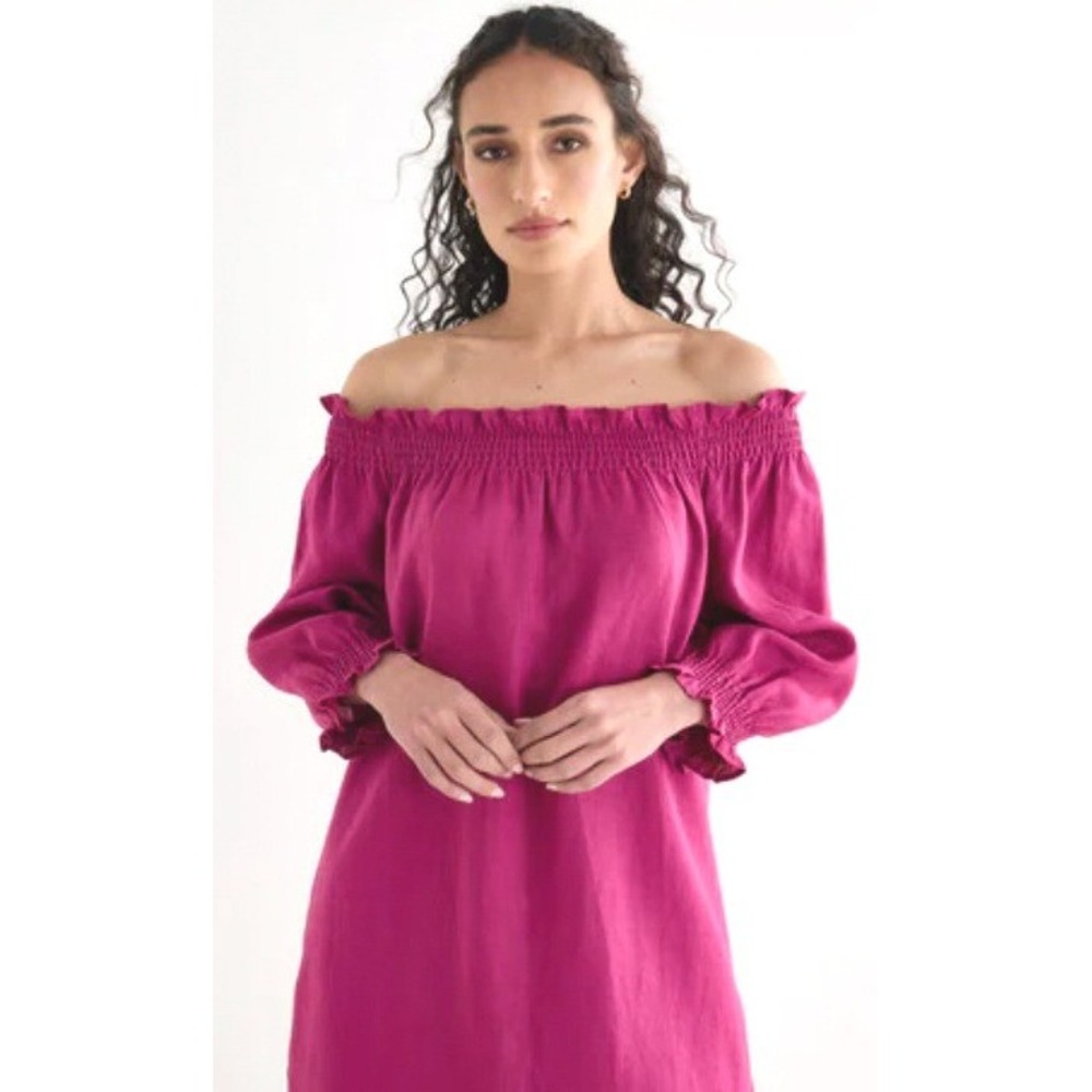 Alice + Olivia Silk Off-Shoulder Date Night Feminine Dress Pink, Size M (US 6β8)
